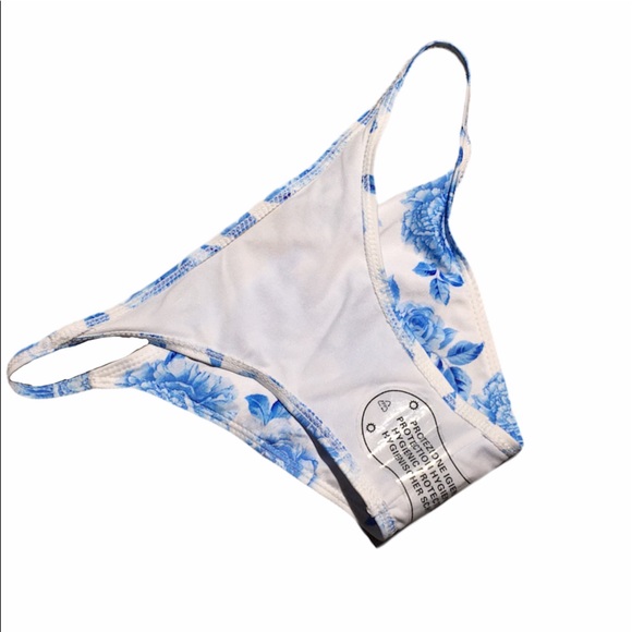 Floral White Bikini Bottom NWOT - Picture 3 of 4